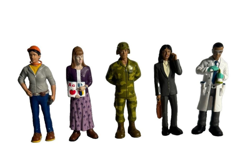 Lakeshore Learning Community Helpers Career People Figures 5 Pc Teacher Soldier